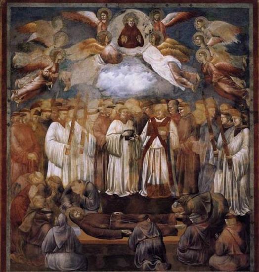 GIOTTO di Bondone Death and Ascension of St Francis oil painting picture